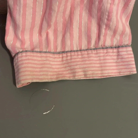 Victoria’s Secret size medium pink and silver striped pj pant - Picture 5 of 7